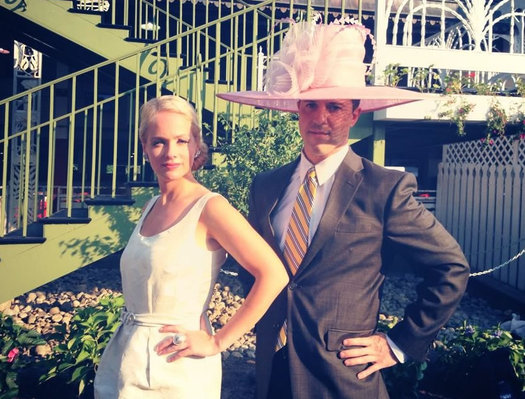 kate welshofer fancy track hat with Matt Hunter