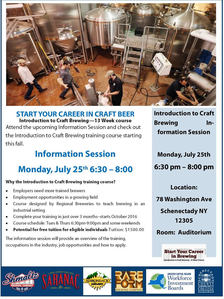 sccc craft beer course info poster