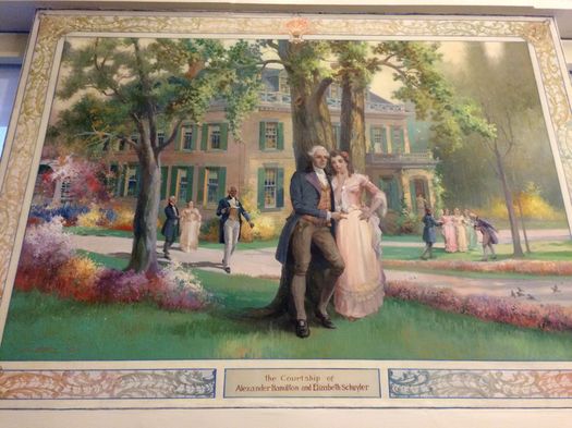 Milne Hall mural Schuyler Hamilton courtship DC Lithgow