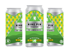 Nine Pin Ommegang yeast cider can mockup