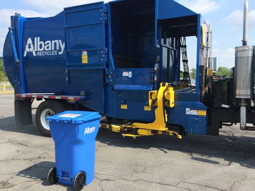 albany automated recycling truck