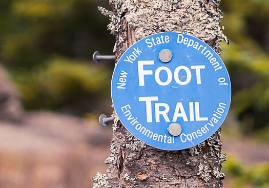 blue trail marker adirondacks Flickr stillwellmike CC