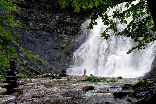 plotterkill waterfall after heavy rain 2016-August