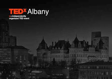 TEDxAlbany logo skyline capitol