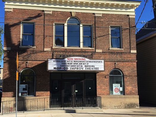 Mopco theater Schenectady exterior after