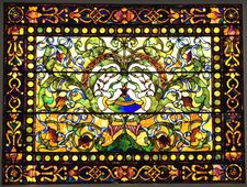 Canfield Casino stained glass window