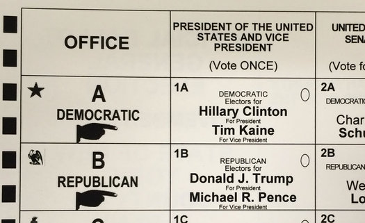 general election ballot 2016 president