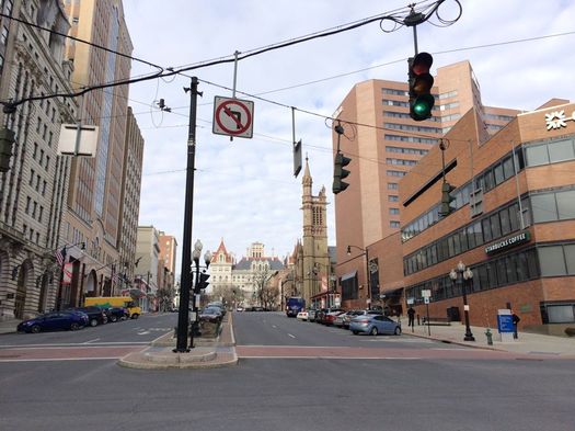 Albany State Street looking toward Capitol 2017-January