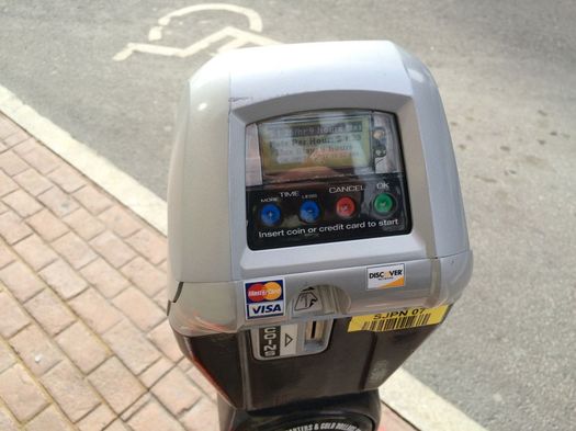 Albany credit card lollipop parking meter State Street 2017-January