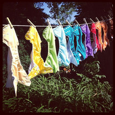 cloth diapers clothesline Flickr Ben Husmann CC