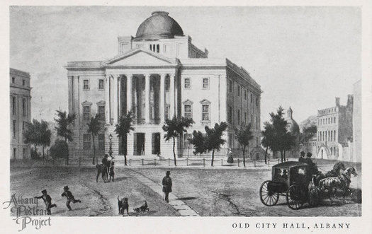 old 1832 Albany City Hall postcard