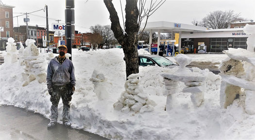 Madison Ave snow sculptures Douglas Rothschild