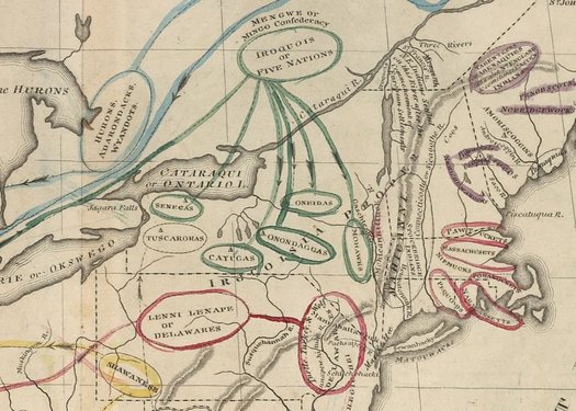 Emma Willard 1828 Native American map