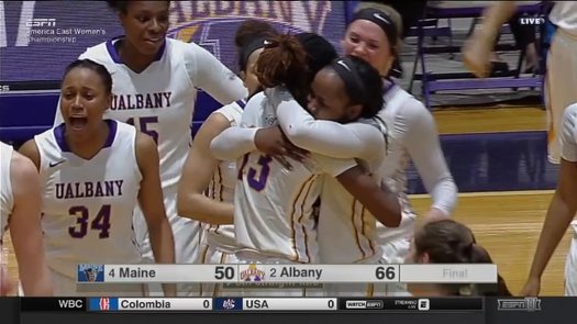 screengrab ESPNU UAlbany AE title 2017