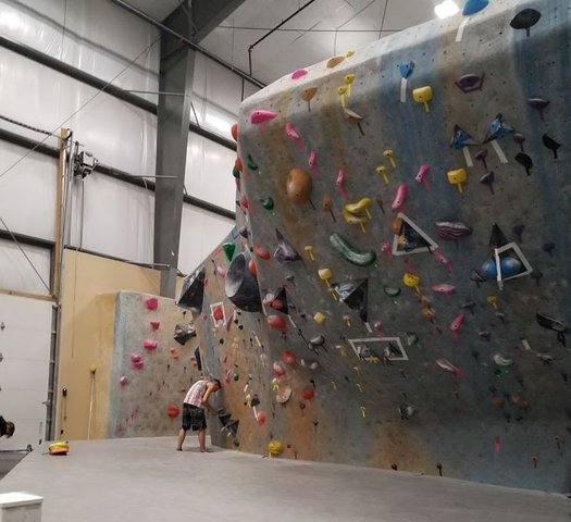 The Edge rock climbing bouldering section