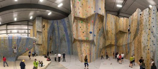 The Edge rock climbing panorama