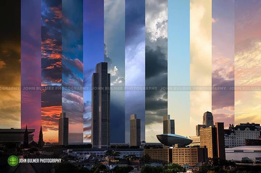 john bulmer albany skyline sunset composite