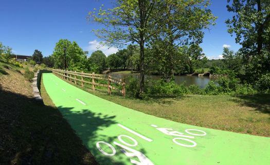 Corning Riverfront Park path