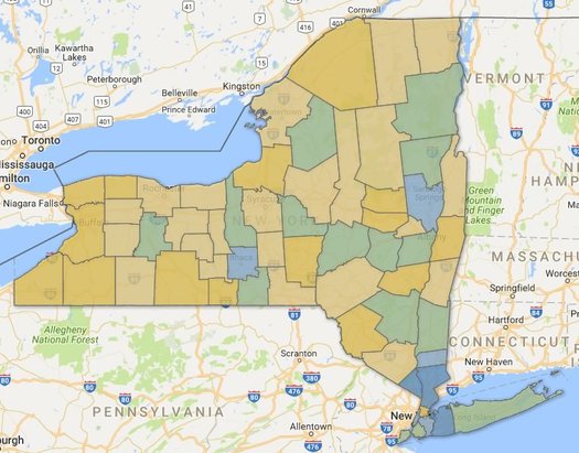 nys counties life expectancy 2014 map