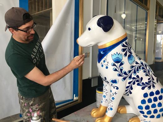 Downtown is Pawsome Nipper statues prep Tony Iadicicco