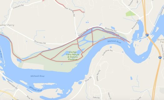 Saratoga County trail map clip Vischer Ferry