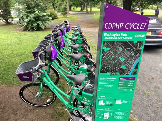 CDTA bike share Washington Park