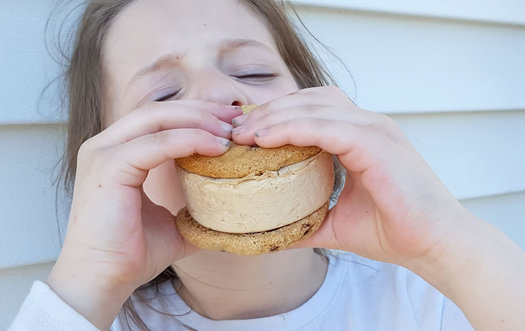 Different Blend ice cream sandwich big bite