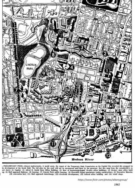 South Mall 1962 plan 