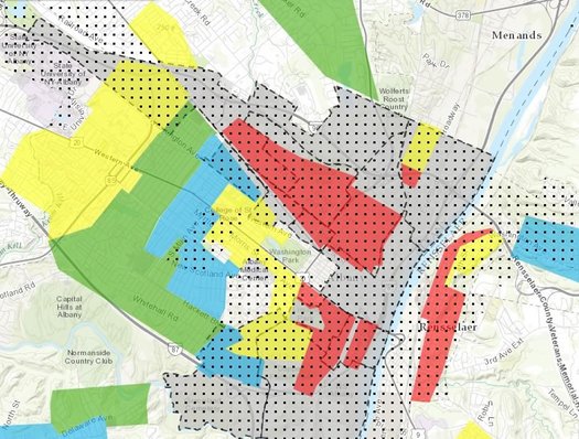 NCRC HOLC census data map Albany