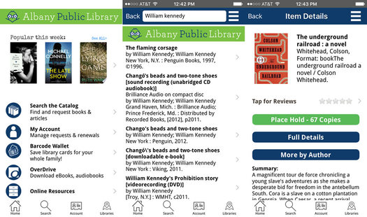 UHLS library app screenshots