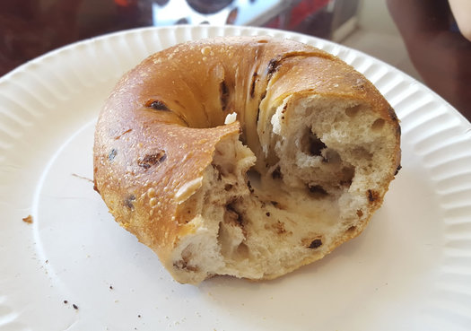 West End Bagels chocolate chip bagel