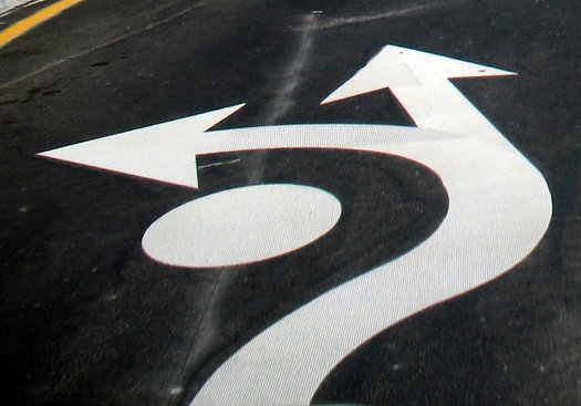 roundabout pavement arrows