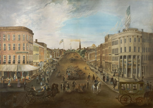 Albany State Street 1848 painting John Wilson