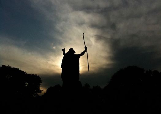 Albany Washington Park Moses backlit dusk