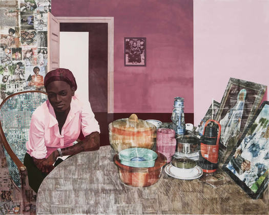 Njideka Akunyili Crosby "Mummy Mama Mamma"