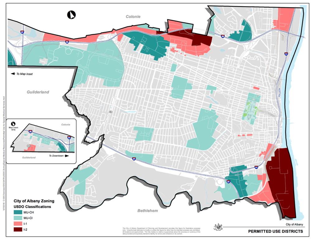 Albany proposed plasma center use districts 2018-June