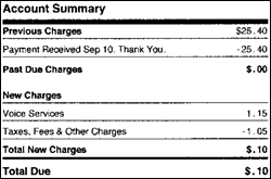 10 cent phone bill