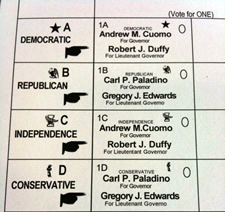 2010 ballot closeup