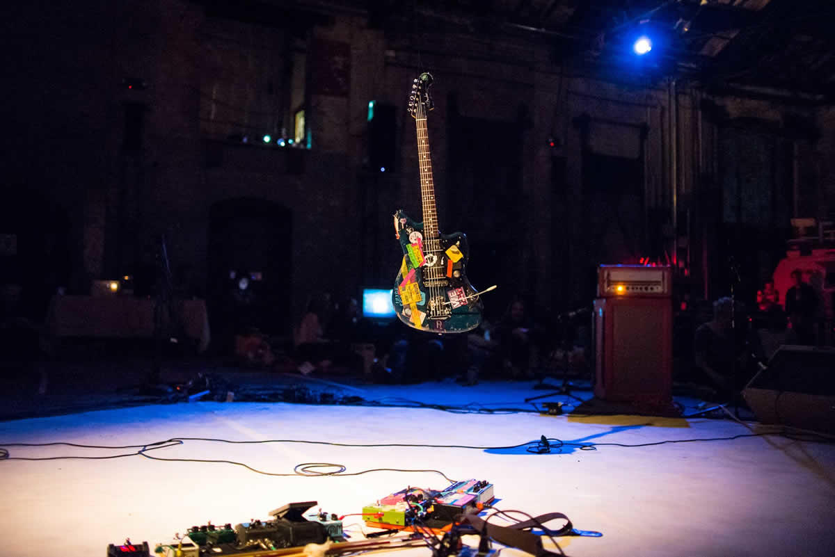 24-Hour Drone floating guitar Basilica Hudson