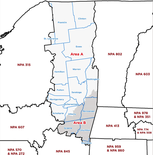 Lincmad S 2019 Area Code Map With Time Zones Printabl 4804