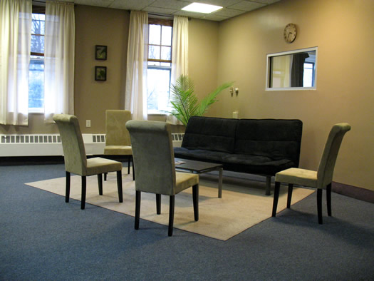 747 Madison community office waiting area