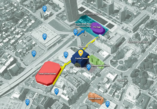 Albany Capital Center capitol complex map