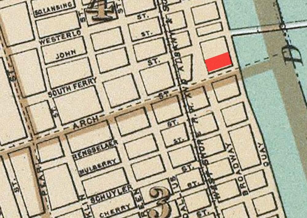 Albany_Hardware_and_Iron building on 1895 map