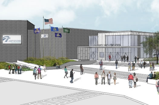 Albany High School rendering revised plan