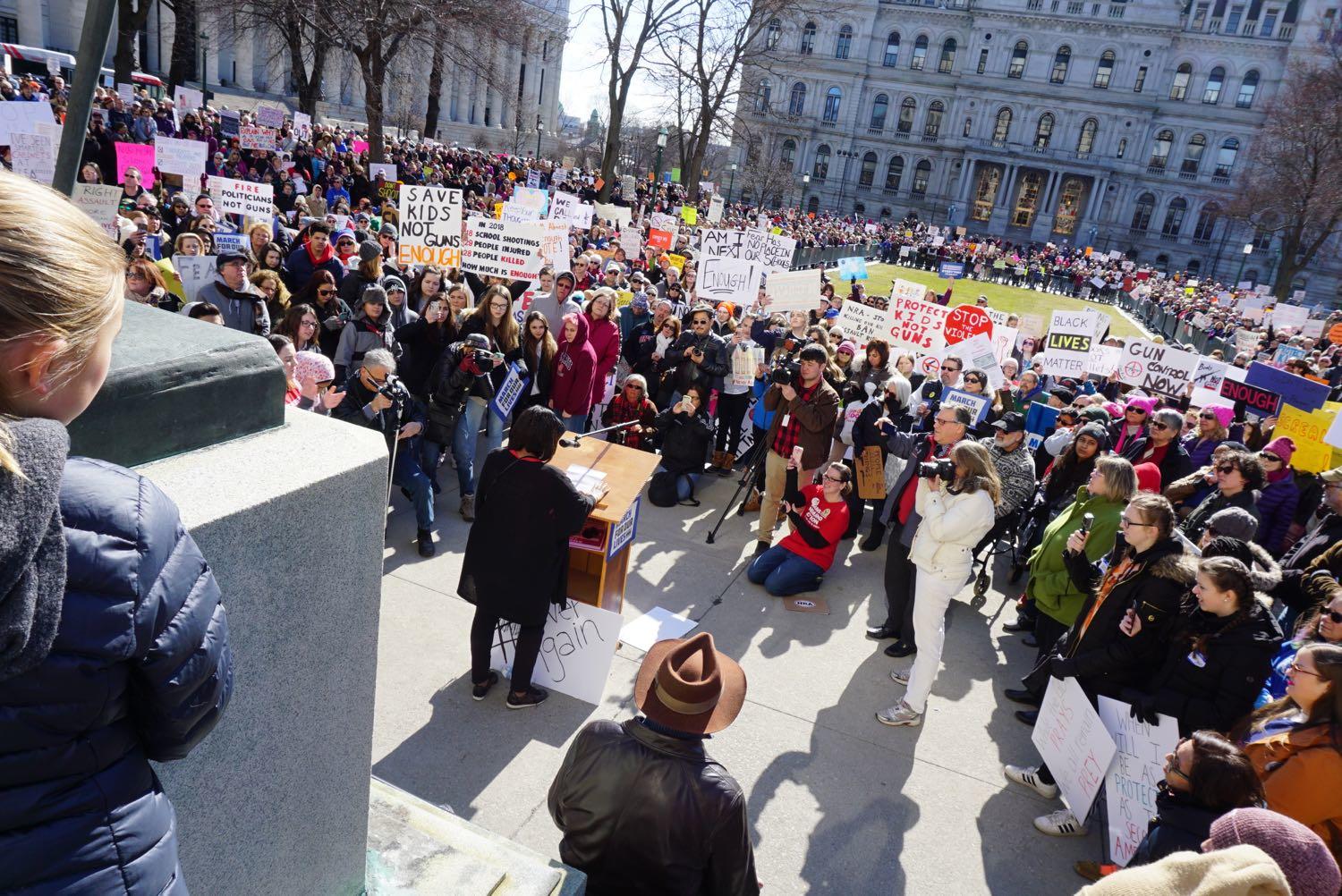 Albany March for Our Lives speaker crowd