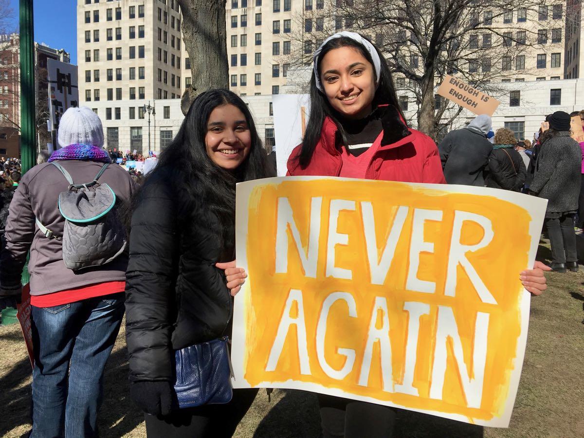 Albany March for Our Lives Zairah and Apurva