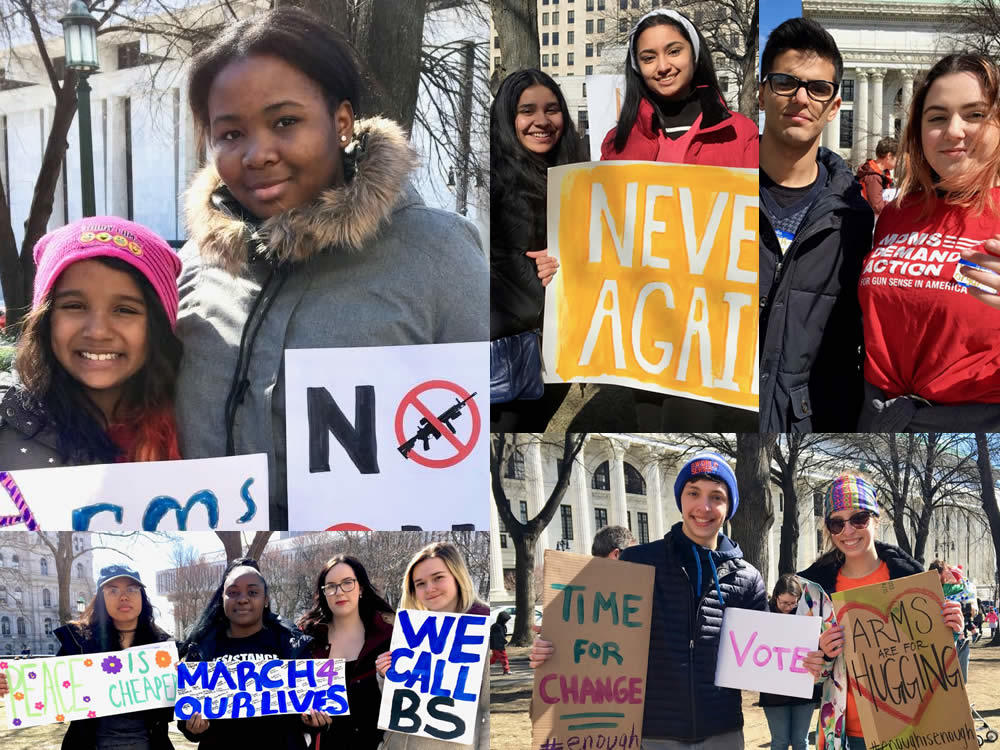 Albany March for Our Lives students composite