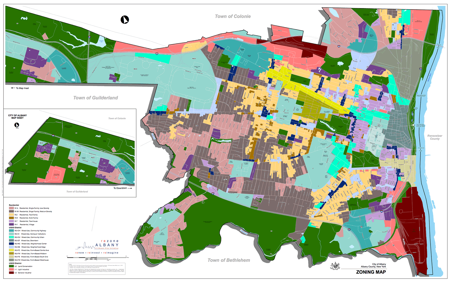Albany zoning map 2017