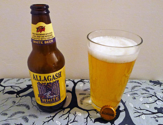 Allagash White bottle and glass