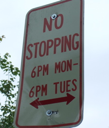 alternate side parking sign